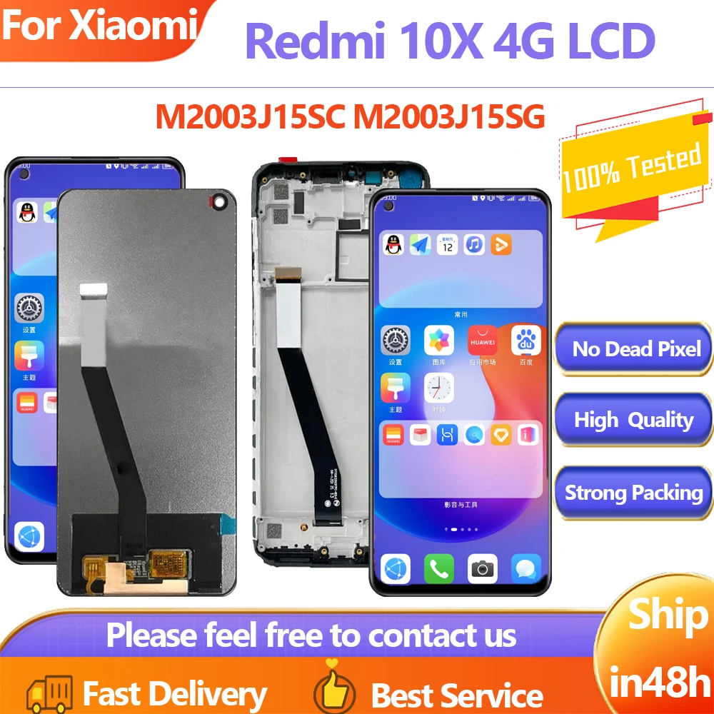 Original For Redmi 10X 4G M2003J15SC M2003J15SG M2003J15SS M2003J15SC Display Screen Replacement For Xiaomi Redmi Note 9
Original For Redmi 10X 4G M2003J15SC M2003J15SG M2003J15SS M2003J15SC Display Screen Replacement For Xiaomi Redmi Note 9