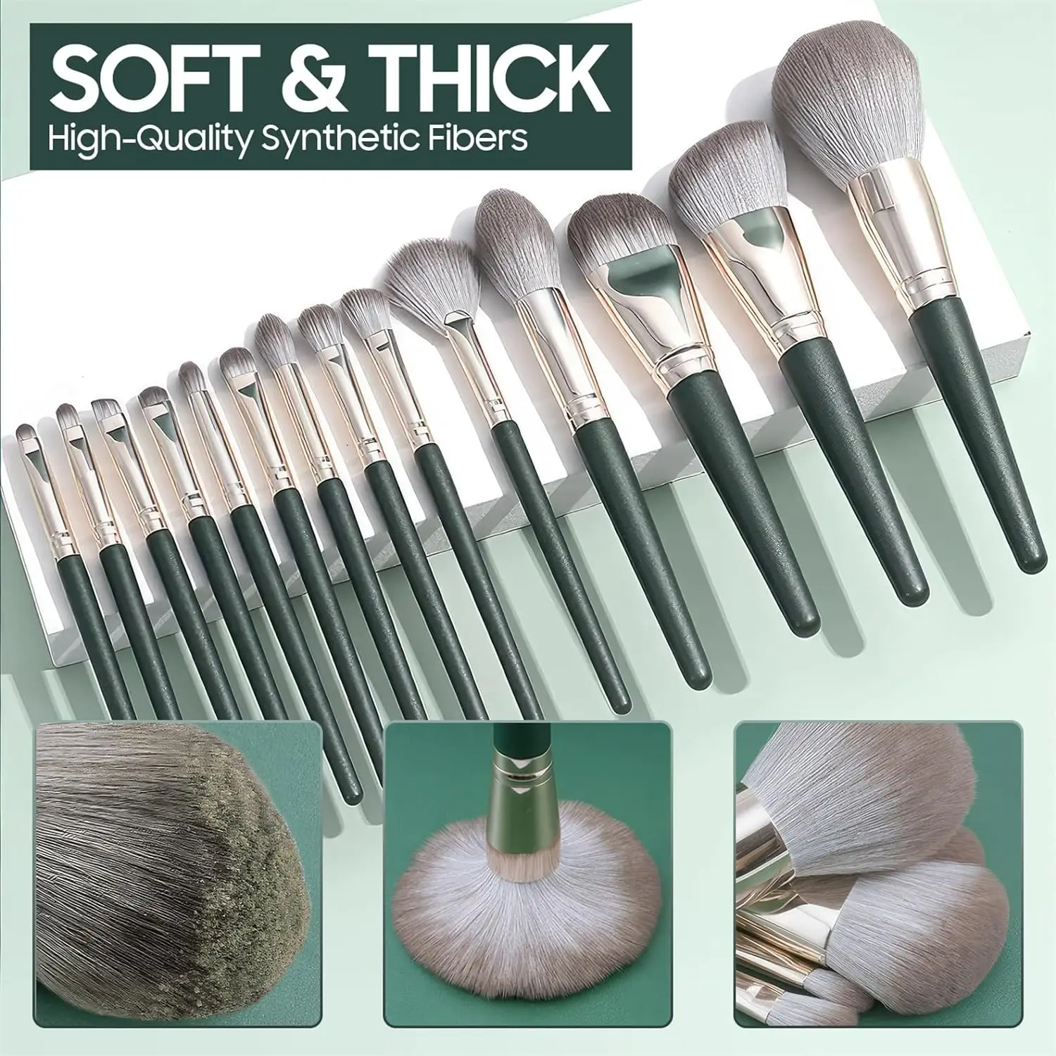 

14Pcs Makeup Brush Set Powder Foundation Blush Blending Eye Shadow Lip Cosmetic Beauty Soft Bristles Makeup Brushes Beauty Tools