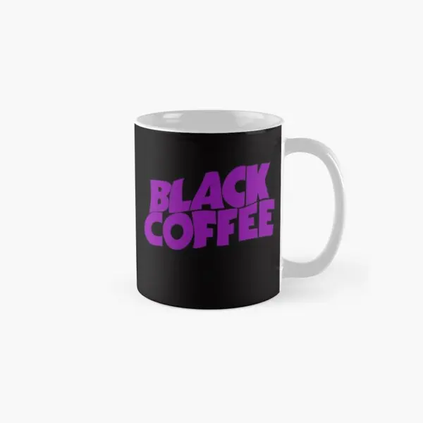 

Black Coffee Classic Mug Tea Picture Cup Photo Printed Coffee Gifts Design Handle Round Simple Image Drinkware