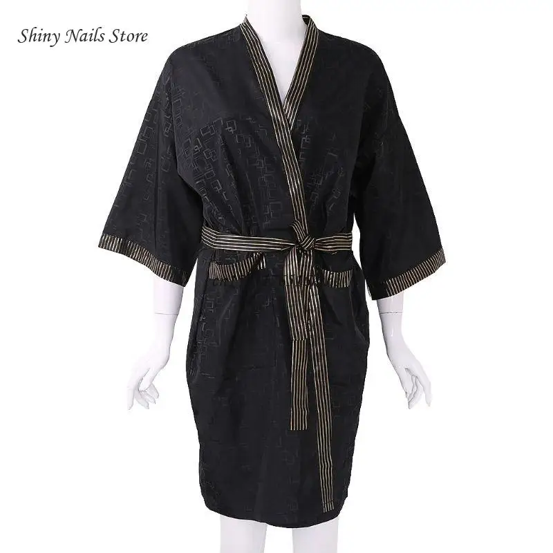 

Fashion Salon Spa Client Gown Kimono Style Waterproof Hair Cutting Gown Smock Dropship
