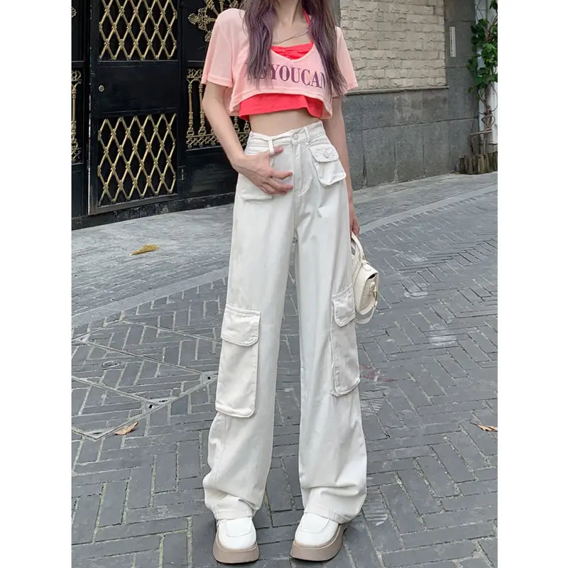 New Fashion High-quality High-street Overalls Retro High-waist Hot Girl Temperament Jeans Wide-leg Trousers Women's Fashion
New Fashion High-quality High-street Overalls Retro High-waist Hot Girl Temperament Jeans Wide-leg Trousers Women's Fashion