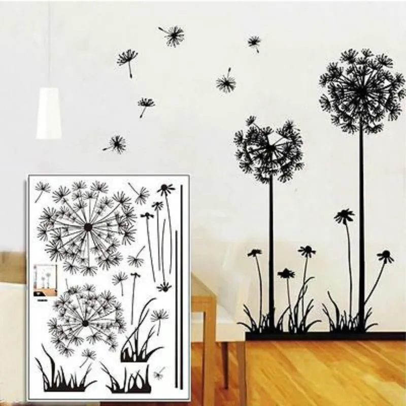 New Black Dandelion Wall Stickers Sitting Room Household Adornment Bedroom Home Decor Decals Mural Art Poster On The Wall
New Black Dandelion Wall Stickers Sitting Room Household Adornment Bedroom Home Decor Decals Mural Art Poster On The Wall