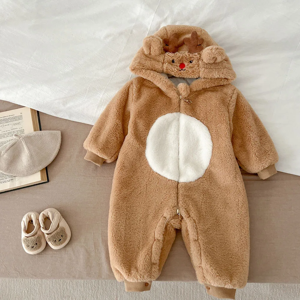 2023 Winter Baby Girls Jumpsuit Plush Thick Hooded Little Deer Warm Toddler Girls Rompers Plus Velvet Infant Girls Overalls
2023 Winter Baby Girls Jumpsuit Plush Thick Hooded Little Deer Warm Toddler Girls Rompers Plus Velvet Infant Girls Overalls