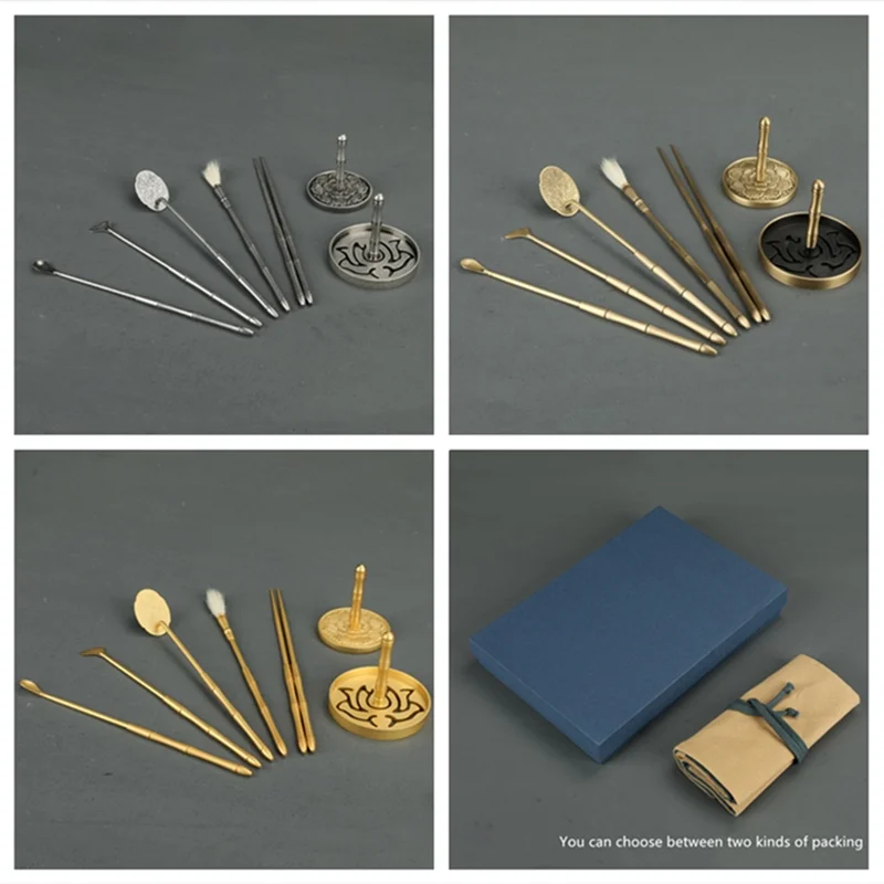 7pcs Brass Double Pressure Zhuan Incense Tool Set DIY Household Indoor Incense Making Zhuan Extension Incense Supplies Tools
7pcs Brass Double Pressure Zhuan Incense Tool Set DIY Household Indoor Incense Making Zhuan Extension Incense Supplies Tools