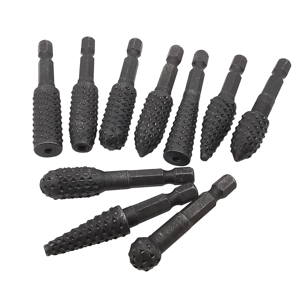 10Pcs 1/4'' Hex Shank Woodworking Rotary Rasp File DIY Drill Bit Cutter Wood Plastic Grinding Carving Rotary Craft Burrs Tools
10Pcs 1/4'' Hex Shank Woodworking Rotary Rasp File DIY Drill Bit Cutter Wood Plastic Grinding Carving Rotary Craft Burrs Tools
