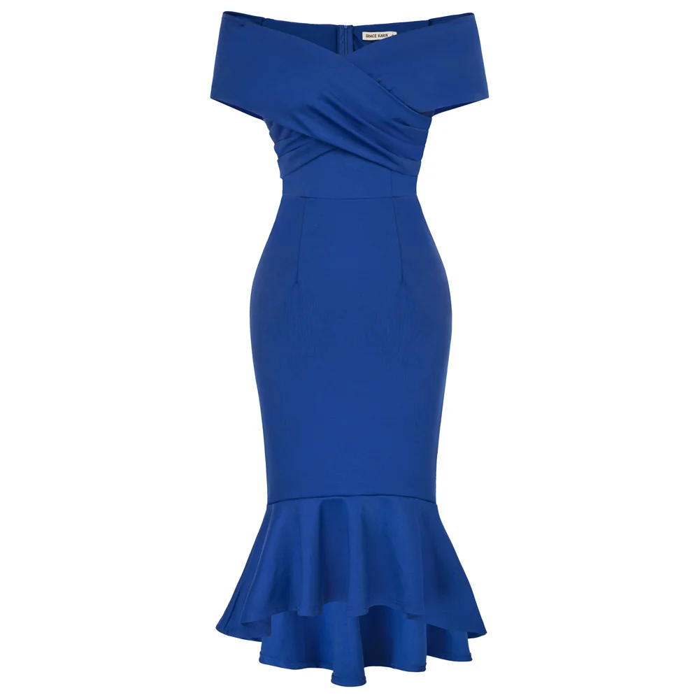 GK Women Off Shoulder Mermaid Dress Party Cross Bodice Bodycon Dress Sexy Lady Evening High-low Hem Hips-wrapped Dresses
GK Women Off Shoulder Mermaid Dress Party Cross Bodice Bodycon Dress Sexy Lady Evening High-low Hem Hips-wrapped Dresses