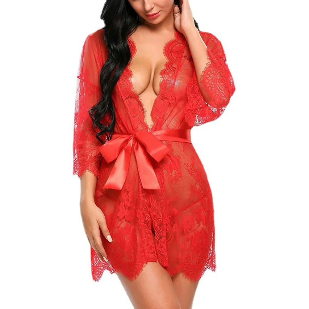 Women Sexy Lingerie Hollow Lace Pajamas Babydolls Nightgown See Through Sleepwear Ultrathin Breath Sleepshirts Erotic Apparel
Women Sexy Lingerie Hollow Lace Pajamas Babydolls Nightgown See Through Sleepwear Ultrathin Breath Sleepshirts Erotic Apparel