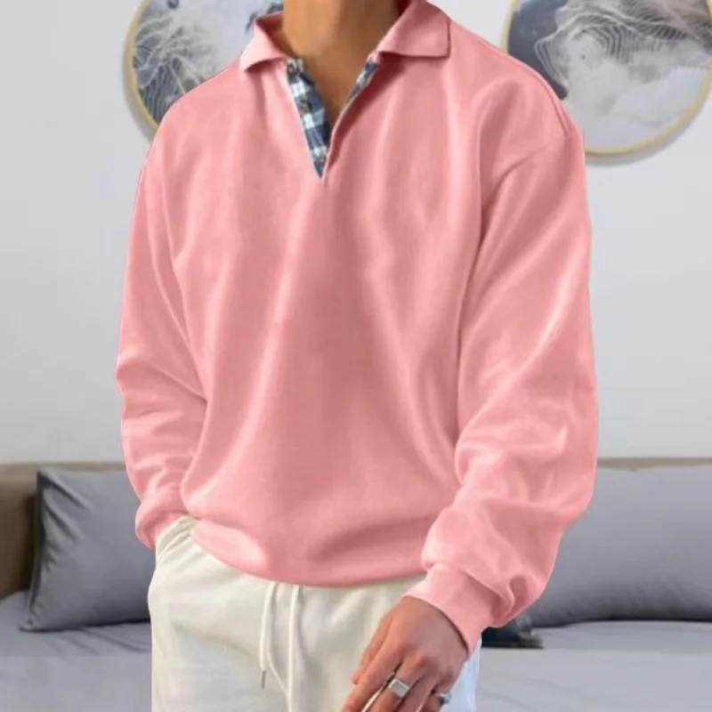KPOP Fashion Style Harajuku Slim Fit Male Clothes Loose Casual All Match Tops Lapel Insert Solid V Neck Long Sleeve Sweatshirt
KPOP Fashion Style Harajuku Slim Fit Male Clothes Loose Casual All Match Tops Lapel Insert Solid V Neck Long Sleeve Sweatshirt