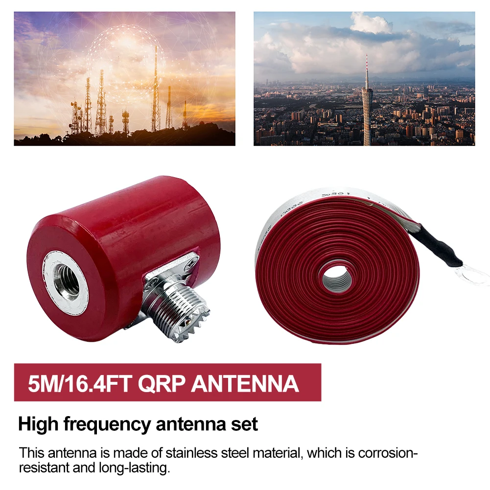 5M/16.4FT QRP HF Antenna 300W-600W HF Telescopic Antenna Stainless Steel High-Frequency Antenna 1/4 Wavelength for USDX Radio
5M/16.4FT QRP HF Antenna 300W-600W HF Telescopic Antenna Stainless Steel High-Frequency Antenna 1/4 Wavelength for USDX Radio