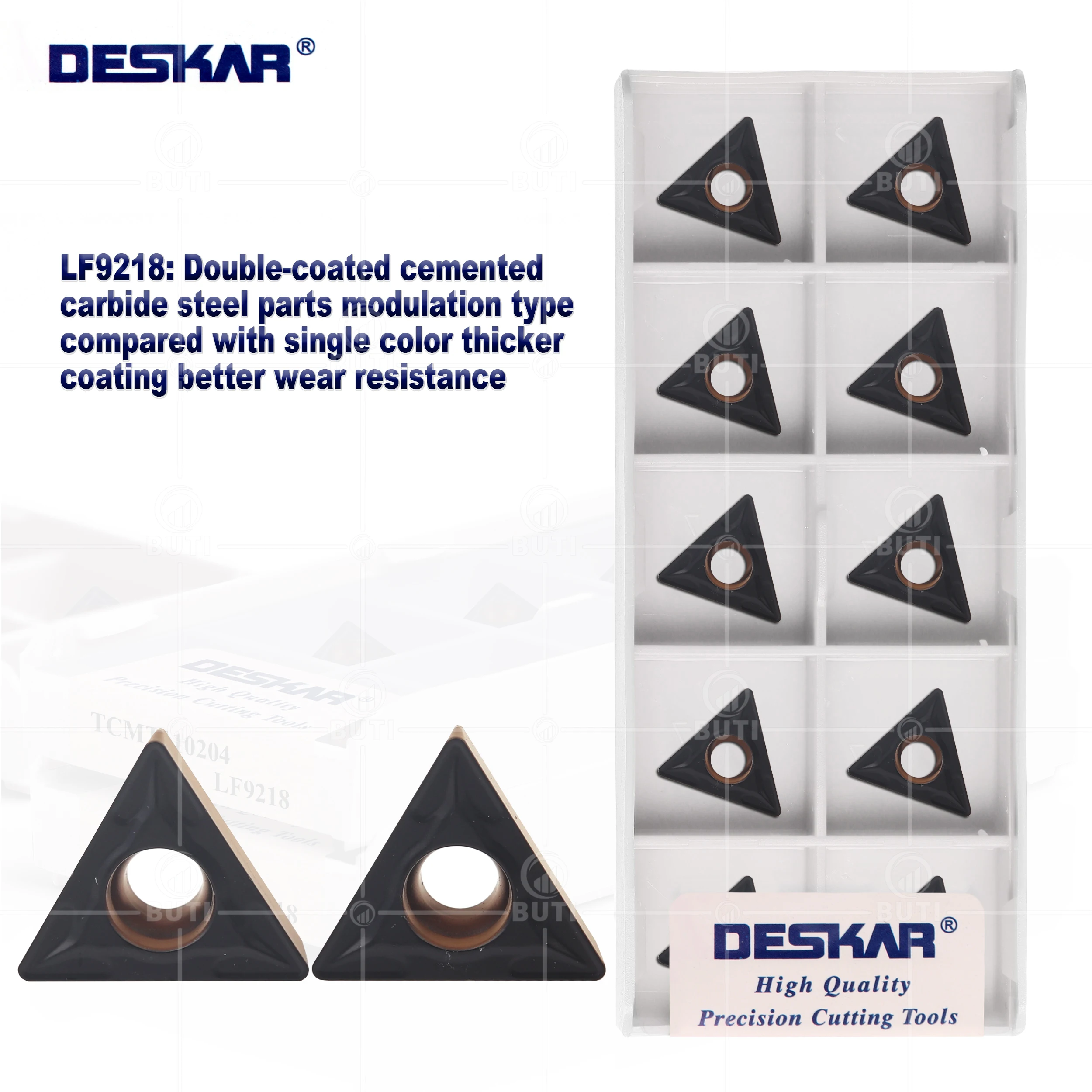 DESKAR 100% Original TCMT110204 TCMT 110208 LF9218 Two-Color CNC Lathe Tools Carbide Inserts Turning Tools Parts Used For Steel
DESKAR 100% Original TCMT110204 TCMT 110208 LF9218 Two-Color CNC Lathe Tools Carbide Inserts Turning Tools Parts Used For Steel