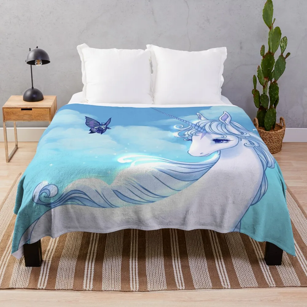 

Have you seen others like me The last unicorn Throw Blanket Sofa Quilt warm winter For Sofa Thin Stuffeds Blankets