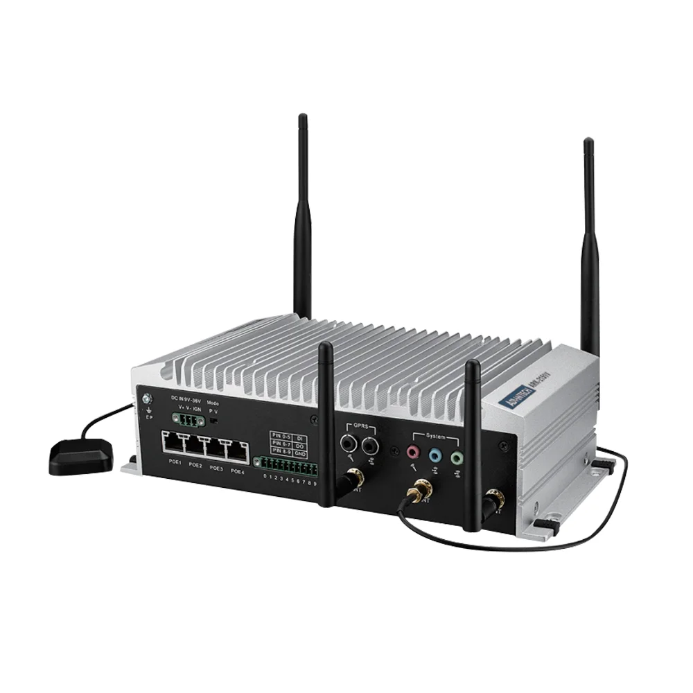 

Advantech ARK-2121S Outdoor In-Vehicle NVR w/w/4 PoE Ports Intel Atom E3845 Fanless Industrial Box PC Embedded Computer