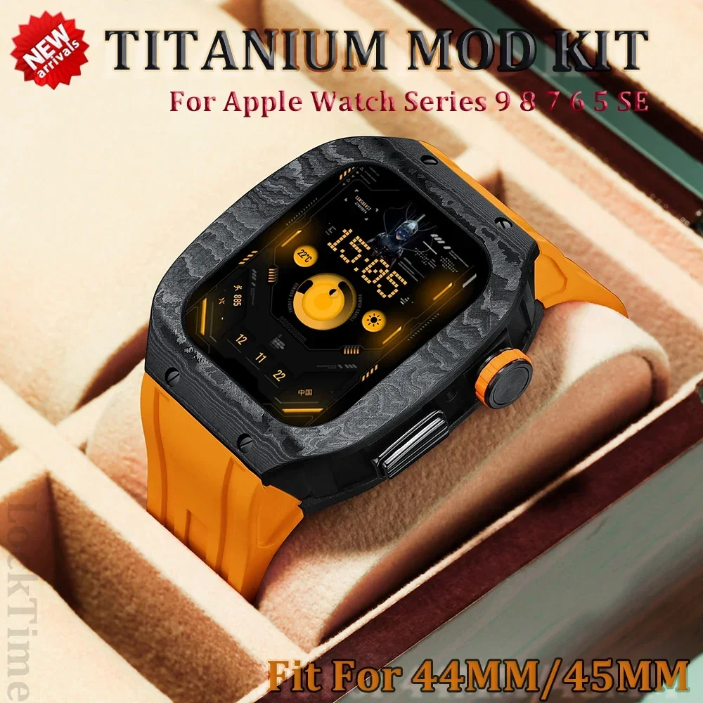 Carbon Fiber Modification Kit For Apple Watch9 8 7 6 5 4SE Luxury Fashion Case Band Protection For iWatch 45mm 44mm Rubber Strap
Carbon Fiber Modification Kit For Apple Watch9 8 7 6 5 4SE Luxury Fashion Case Band Protection For iWatch 45mm 44mm Rubber Strap