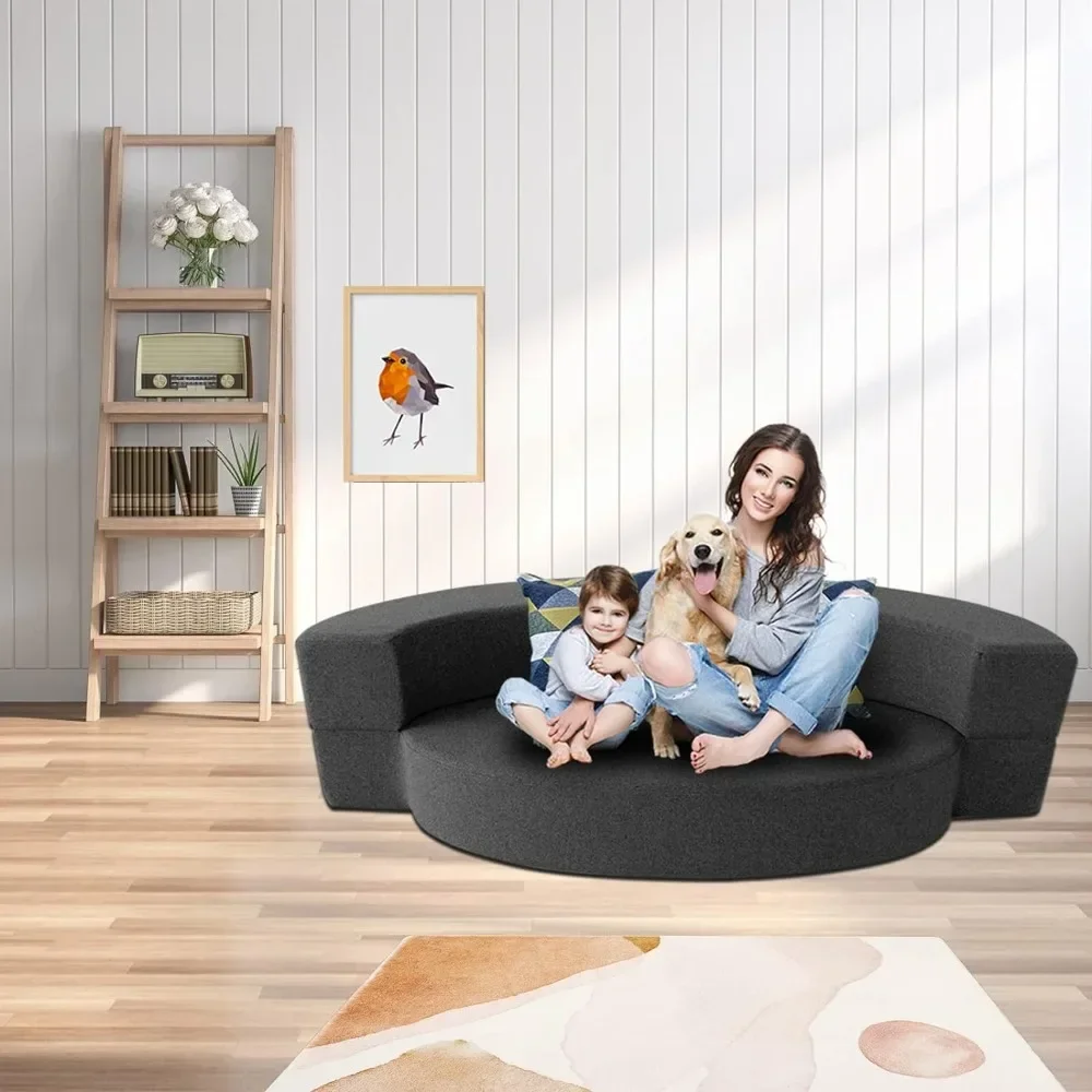Modern Folding Sofa Bed Couch Memory Foam with 2 Pillows Sleeper Sofa futon Couch for Bedroom Living Room Guests, Washable Set
Modern Folding Sofa Bed Couch Memory Foam with 2 Pillows Sleeper Sofa futon Couch for Bedroom Living Room Guests, Washable Set