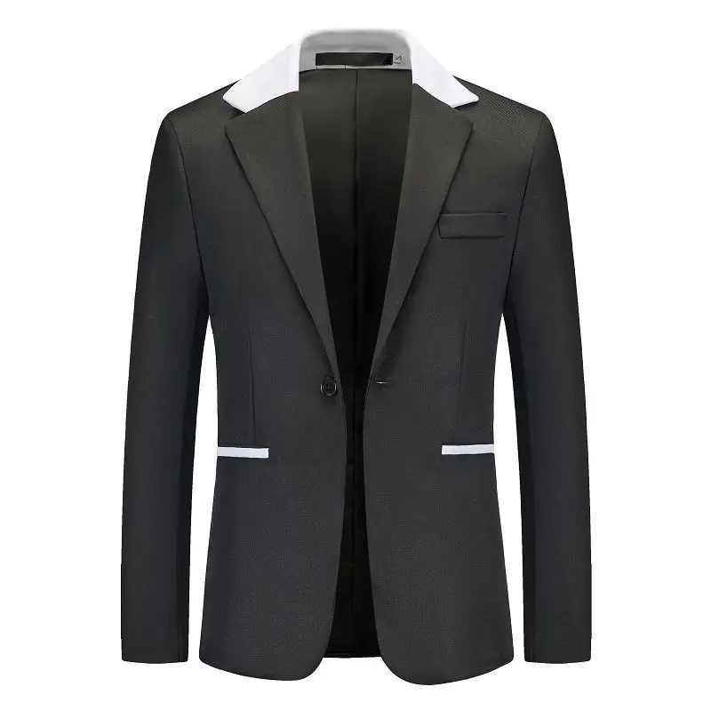 One Button Office Jacket Colorblock Classic Male Slim Fit Blazer Men's Business Coat
One Button Office Jacket Colorblock Classic Male Slim Fit Blazer Men's Business Coat