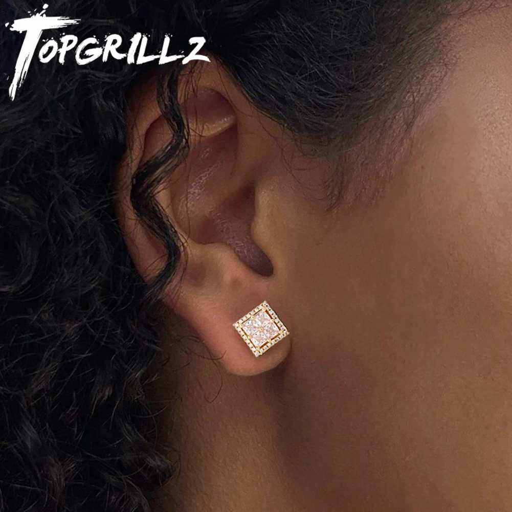 TOPGRILLZ Классические Стильные Золотые серьги-гвоздики принцессы с кубическим цирконием со льдом для женщин Свадебные свежие квадратные серьги оптом
TOPGRILLZ Классические Стильные Золотые серьги-гвоздики принцессы с кубическим цирконием со льдом для женщин Свадебные свежие квадратные серьги оптом