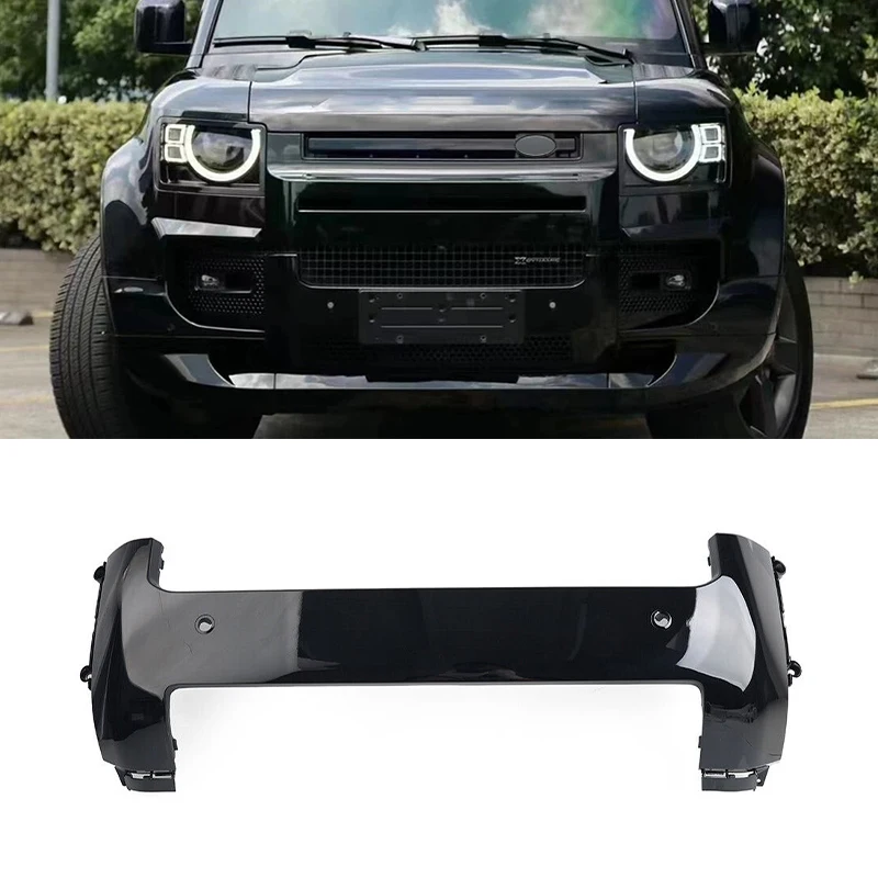 

Glossy Black Car Front Bumper Board Protector Cover For Land Rover Defender 90 110 130 2020 2021 2022 2023 2024 Car Accessories