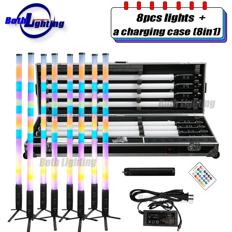 Bothlighting 8pcs with a case 28w Waterproof IP65 Titan 360° PIXEL LED Tube RGBWA Battery-Powered LED Wireless DMX Tube Light
Bothlighting 8pcs with a case 28w Waterproof IP65 Titan 360° PIXEL LED Tube RGBWA Battery-Powered LED Wireless DMX Tube Light