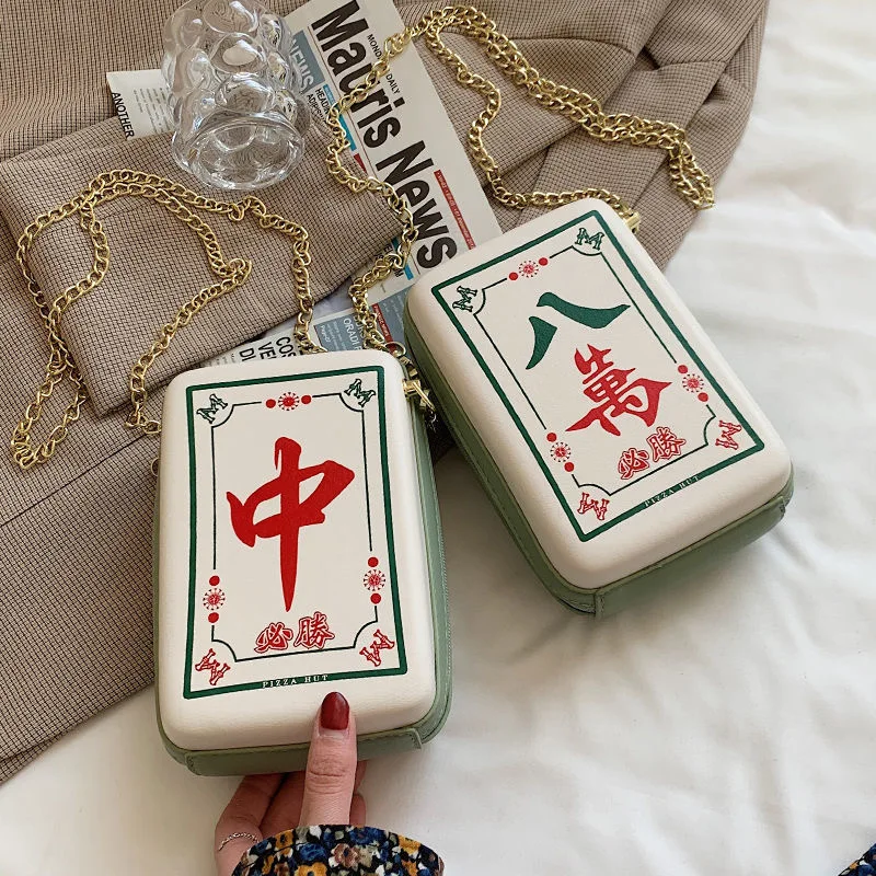 New Creative Chinese Mahjong Interesting Crossbody Bag For Women Fashion Chain Shoulder Bag Pu Leather Fanny Messenger Bag Y2K
New Creative Chinese Mahjong Interesting Crossbody Bag For Women Fashion Chain Shoulder Bag Pu Leather Fanny Messenger Bag Y2K