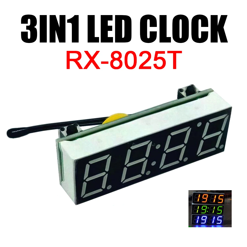 3in1 Electronic clock module Clock + voltmeter + Thermometer LED display Digital tube clock ITME Voltage TEMP DIY 12V 24V CAR
3in1 Electronic clock module Clock + voltmeter + Thermometer LED display Digital tube clock ITME Voltage TEMP DIY 12V 24V CAR