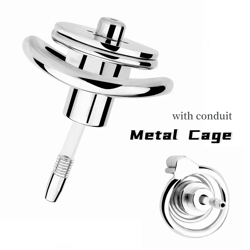 

Cylindrical Men's Chastity Cage Stainless Steel Men's Chastity Belt with Catheter Penis Ring Pussy Cock Cage Sex Toys Men Gay 18