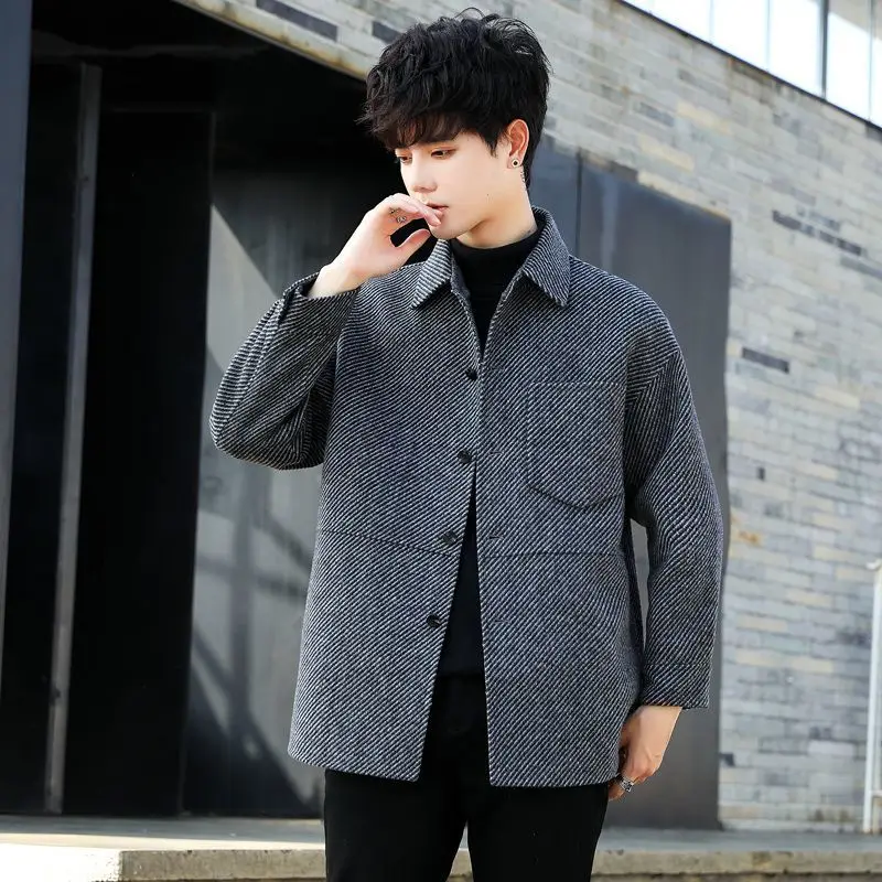 M-3XL Mens Woolen Coats Autumn Winter Male Blends Jackets Turn-down Collar Solid Slim Keep Warm Handsome Outerwear Clothes Hw258
M-3XL Mens Woolen Coats Autumn Winter Male Blends Jackets Turn-down Collar Solid Slim Keep Warm Handsome Outerwear Clothes Hw258