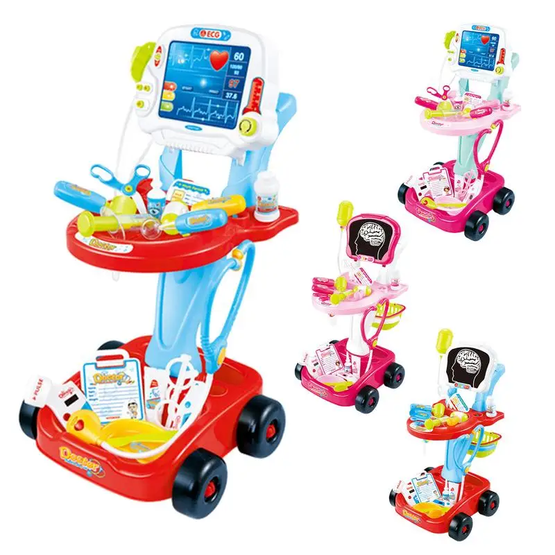 Kids Doctor Toys Boys Girls Pretend Simulation Electrocardiogram Stethoscope Medical Cart Doctor kit Children Play House Toys
Kids Doctor Toys Boys Girls Pretend Simulation Electrocardiogram Stethoscope Medical Cart Doctor kit Children Play House Toys