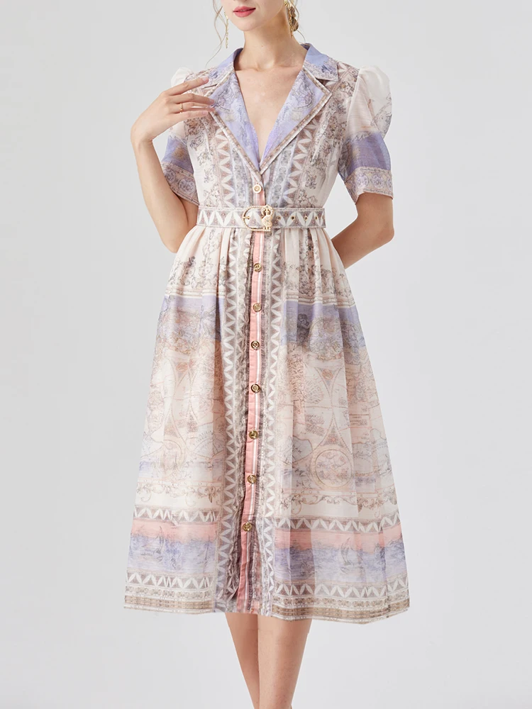 Coigarsam Print Midi Women Summer 2023 New Fashion Short Sleeve V Neck A Line Vintage Long Dresses Elegant Dress
Coigarsam Print Midi Women Summer 2023 New Fashion Short Sleeve V Neck A Line Vintage Long Dresses Elegant Dress