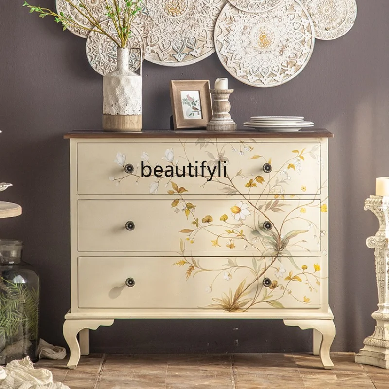 New Chinese Style Solid Wood Chest of Drawers Living Room Vintage Art Drawer Locker Home Entrance Cabinet Front Door furniture
New Chinese Style Solid Wood Chest of Drawers Living Room Vintage Art Drawer Locker Home Entrance Cabinet Front Door furniture
