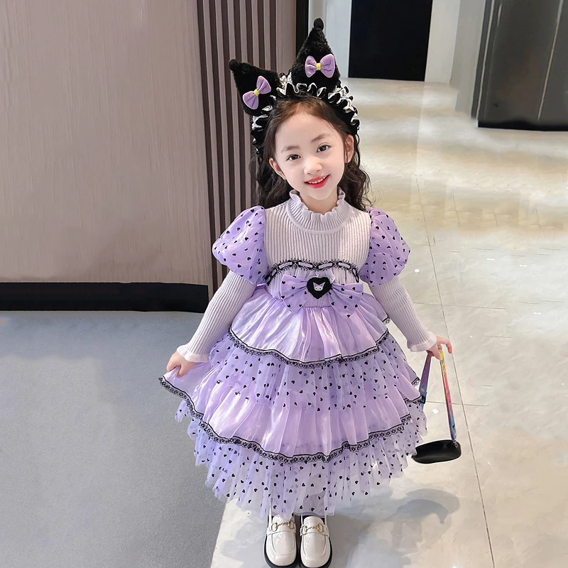 Sanrio детское платье Kuromi Аниме Фигурка Девочка Хэллоуин Лолита Принцесса платье плюс бархат осень зима милый мультфильм Kawaii
Sanrio детское платье Kuromi Аниме Фигурка Девочка Хэллоуин Лолита Принцесса платье плюс бархат осень зима милый мультфильм Kawaii