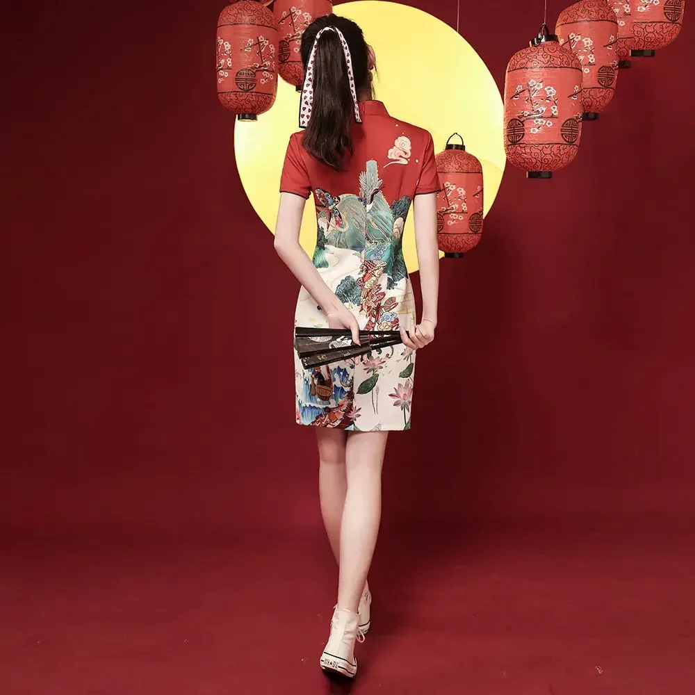2024 Summer Improved Cheongsam Women's Clothing 2024 Girl Chinese Style Retro Dress Qipao Modern Clothes vestidos chinos
2024 Summer Improved Cheongsam Women's Clothing 2024 Girl Chinese Style Retro Dress Qipao Modern Clothes vestidos chinos