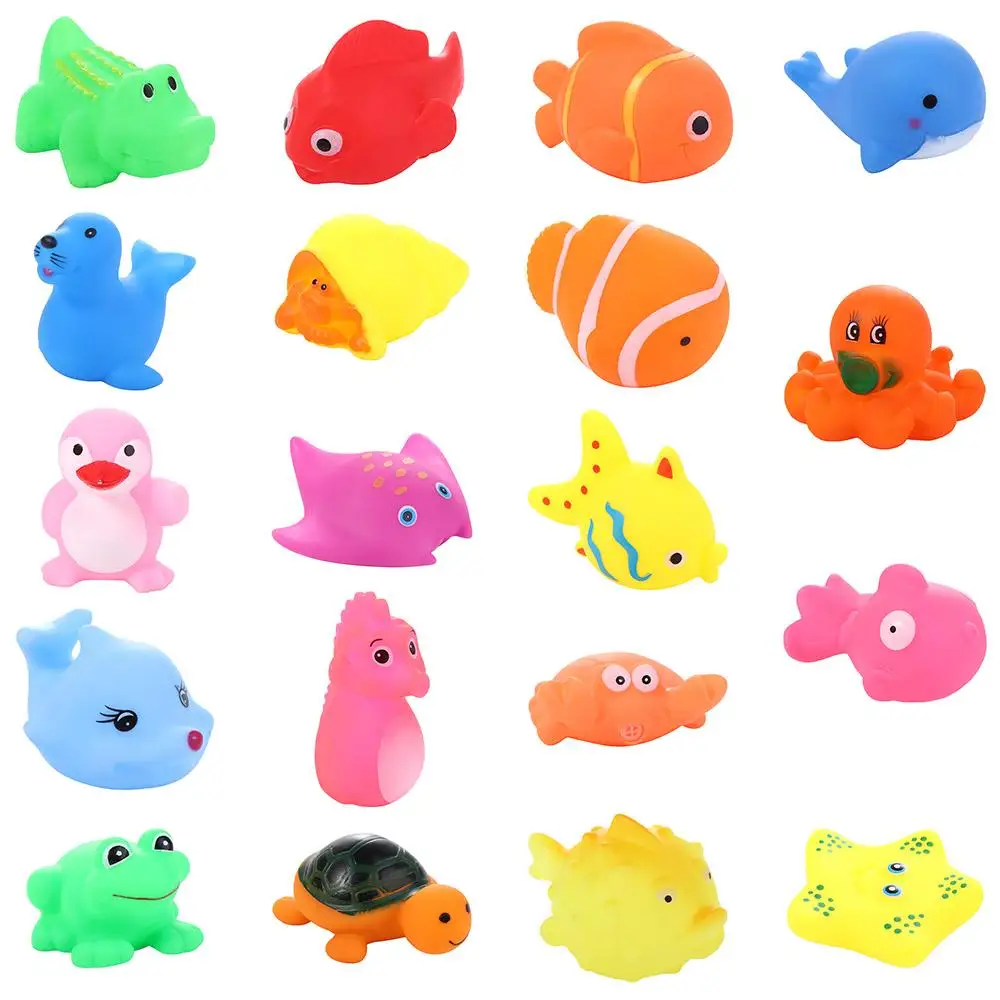 

Soft Funny Gift Animals Children Squeeze Sound Squeaky Float Shower Toy Baby Bath Toys Swimming Water Toys Bath Toys