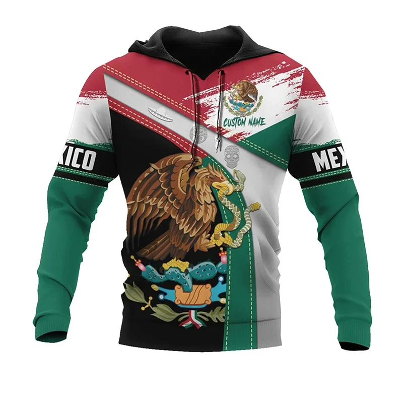 

Худи мексиканское Eegle с графическим флагом, Мужская одежда, новые худи с 3D мексиканским камуфляжным принтом, женские модные пуловеры в стиле Харадзюку Y2k