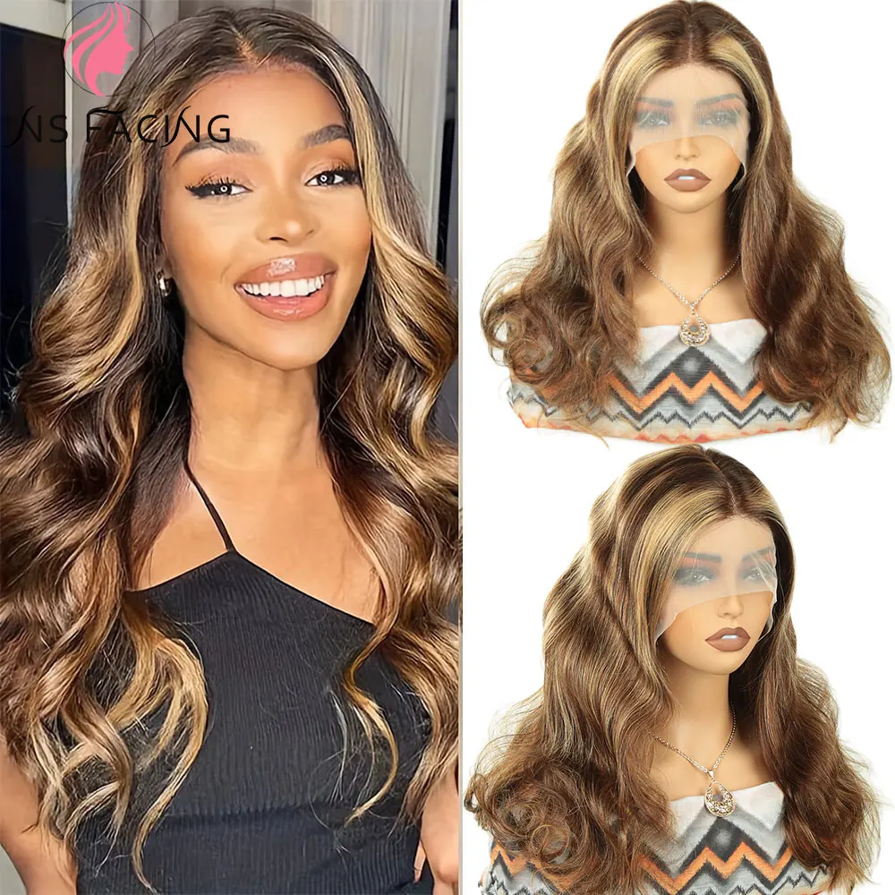 INS FACING 13x6 Transparent Lace Front Human Hair Wig Body Wave Highlight Lace Frontal Wigs for Women Brazilian Human Hair Wigs
INS FACING 13x6 Transparent Lace Front Human Hair Wig Body Wave Highlight Lace Frontal Wigs for Women Brazilian Human Hair Wigs