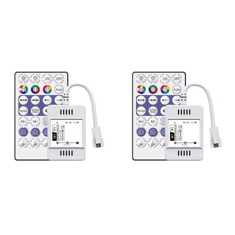 HOT! 2X LED Controller Wifi Bluetooth IR Remote 3 In 1 Controller For WS2812B WS2811 SK6812 Addressable RGBIC Music Sync
HOT! 2X LED Controller Wifi Bluetooth IR Remote 3 In 1 Controller For WS2812B WS2811 SK6812 Addressable RGBIC Music Sync