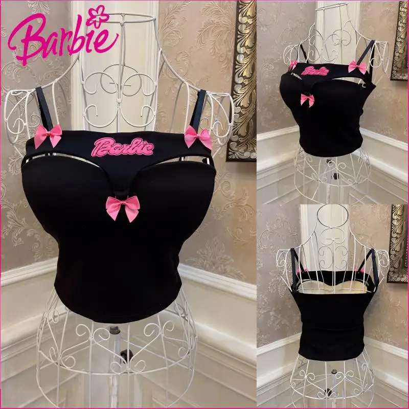 Miniso Barbie Plus Size Sling Tanks Top Sexy Women Tops Bowknot Embroidered Tank Summer Casual Fashions Streetwear T-Shirt
Miniso Barbie Plus Size Sling Tanks Top Sexy Women Tops Bowknot Embroidered Tank Summer Casual Fashions Streetwear T-Shirt