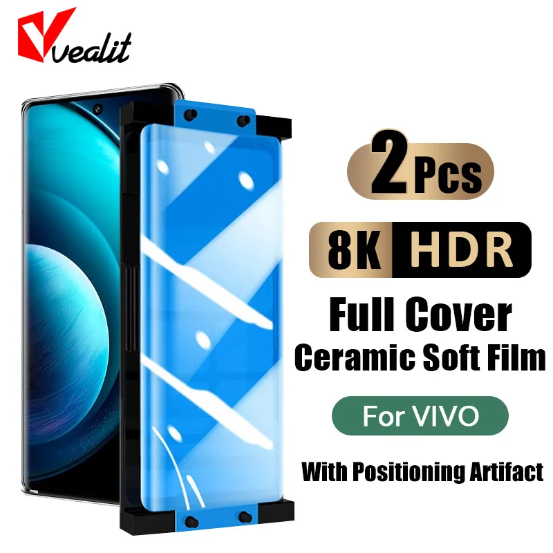 

2Pcs Full Curved Screen Protector For Vivo X100 X90 X90S X80 X70 X60 Pro Plus Soft Ceramic Protective Film For S18 S17 S16 Pro