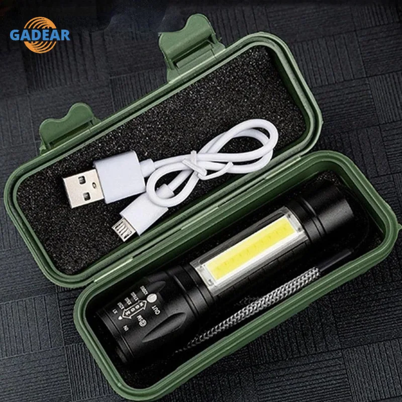 Mini Torch LED Rechargeable Flashlight Portable USB Charging Flashlight High Power Bank Camping Waterproof Lanterns With Case
Mini Torch LED Rechargeable Flashlight Portable USB Charging Flashlight High Power Bank Camping Waterproof Lanterns With Case