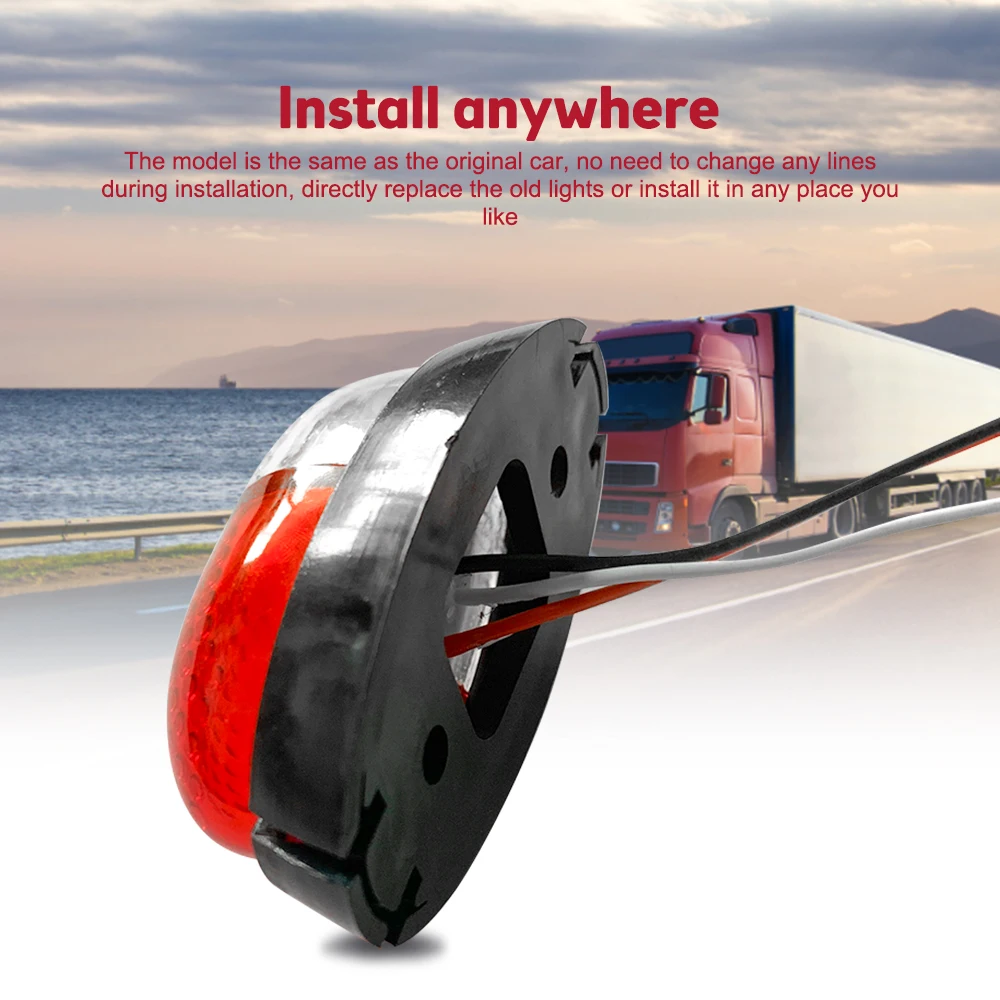 12LED Pickup Side Lights Truck Side Lights 12V24V Oval Red Amber Side Marker Lights Lamp Trailer Truck Lorry Caravan
12LED Pickup Side Lights Truck Side Lights 12V24V Oval Red Amber Side Marker Lights Lamp Trailer Truck Lorry Caravan