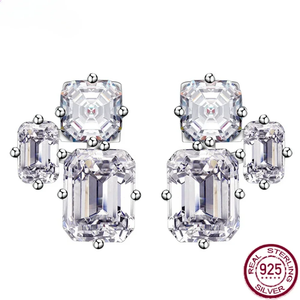Fashion 925 Silver Jade Cutting High Carbon Diamond Earrings Fashion Studs Party Boutique Wedding Jewelry for Women
Fashion 925 Silver Jade Cutting High Carbon Diamond Earrings Fashion Studs Party Boutique Wedding Jewelry for Women