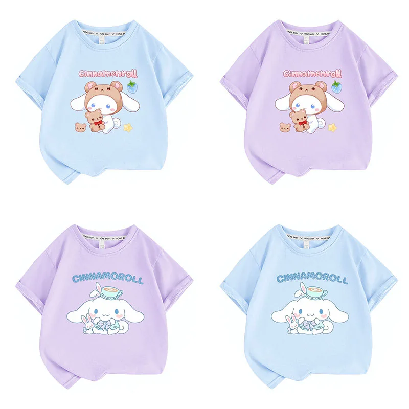 2024 Summer Miniso Kids Clothes Cute Anime Cinnamoroll Kuromi Children's Cotton Short-Sleeve T-Shirts Tops Boys Girls Sweatshirt
2024 Summer Miniso Kids Clothes Cute Anime Cinnamoroll Kuromi Children's Cotton Short-Sleeve T-Shirts Tops Boys Girls Sweatshirt