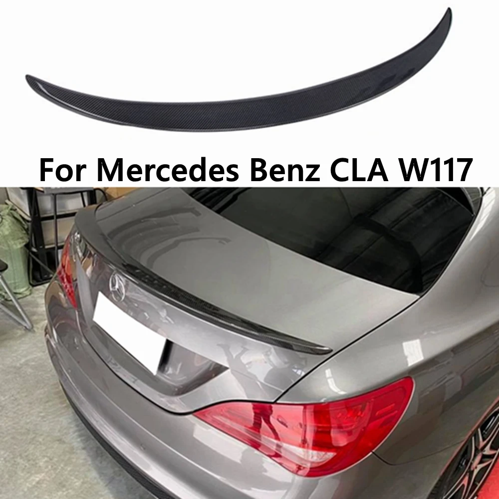 

For Mercedes-Benz CLA W117 C117 AMG Style Carbon Fiber Rear Spoiler Trunk Wing 2013-2019 FRP Forged carbon