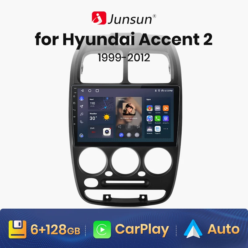 Junsun V1 AI Voice Wireless CarPlay Android Auto Radio for Hyundai Accent 2 LC2 1999-2012 4G Car Multimedia GPS 2din autoradio
Junsun V1 AI Voice Wireless CarPlay Android Auto Radio for Hyundai Accent 2 LC2 1999-2012 4G Car Multimedia GPS 2din autoradio