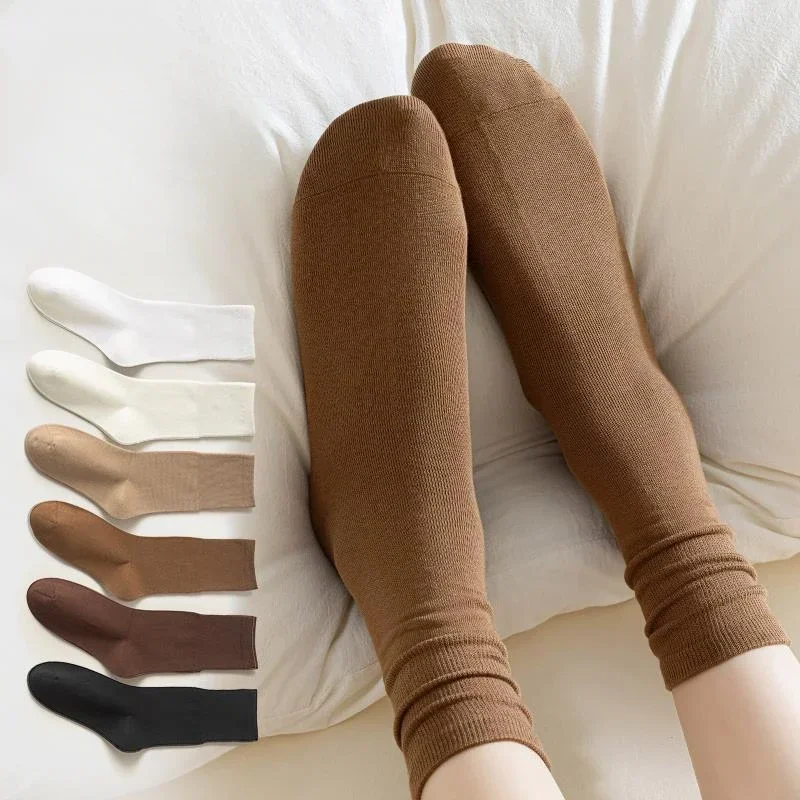 Socks Women Medium Tube Knitted Loose Long Soft Solid Color Crew Casual Sock Black White Breathable Spring Autumn Loose Socks
Socks Women Medium Tube Knitted Loose Long Soft Solid Color Crew Casual Sock Black White Breathable Spring Autumn Loose Socks