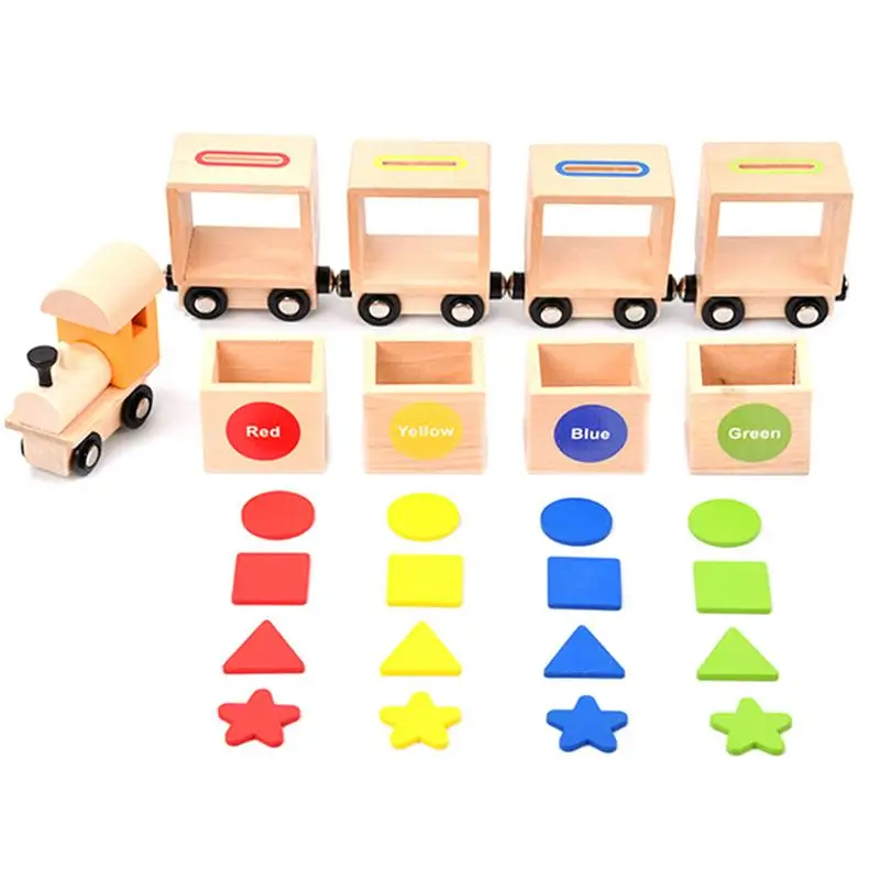 

Magnetic Wooden Train Set Magnetic Toy Train For Kids Preschool Toddler Color Shape Sorter Montessori Toy Educational Game For