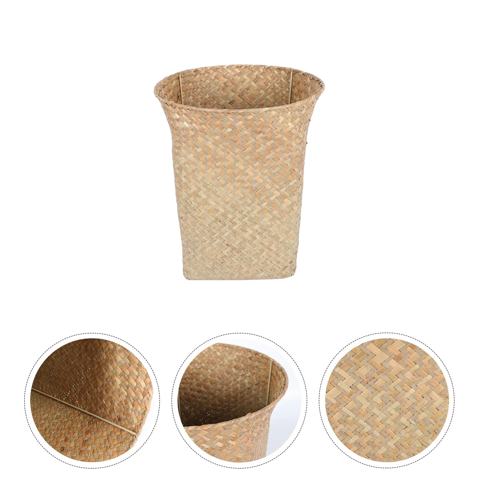 Large-Capacity Laundry Basket Grass Woven Storage Basket Durable Retro Art Woven Bin Paper Basket Waste Bin Household Trash Can
Large-Capacity Laundry Basket Grass Woven Storage Basket Durable Retro Art Woven Bin Paper Basket Waste Bin Household Trash Can