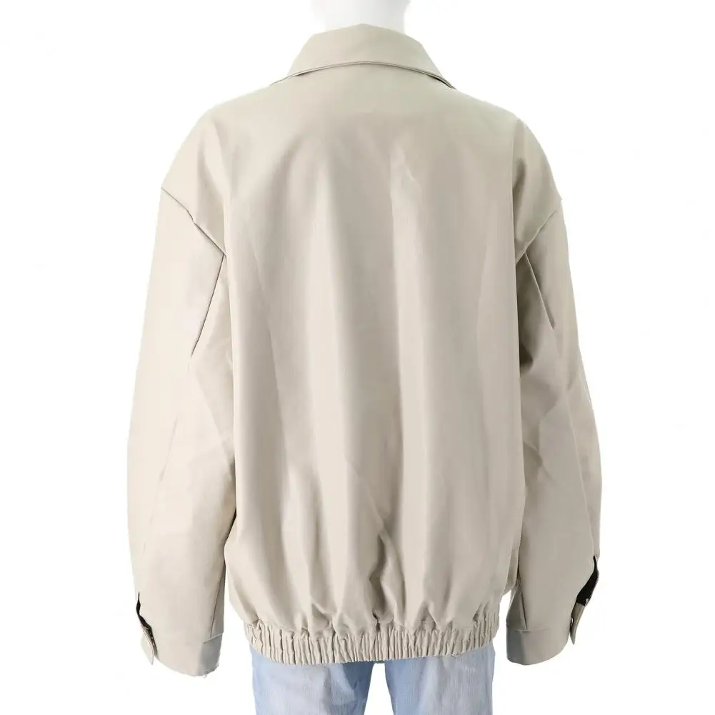 Zipper Closure Women Jacket Turn-down Collar Women Jacket Vintage American Style Women's Faux Leather Jacket Loose Fit Zipper
Zipper Closure Women Jacket Turn-down Collar Women Jacket Vintage American Style Women's Faux Leather Jacket Loose Fit Zipper