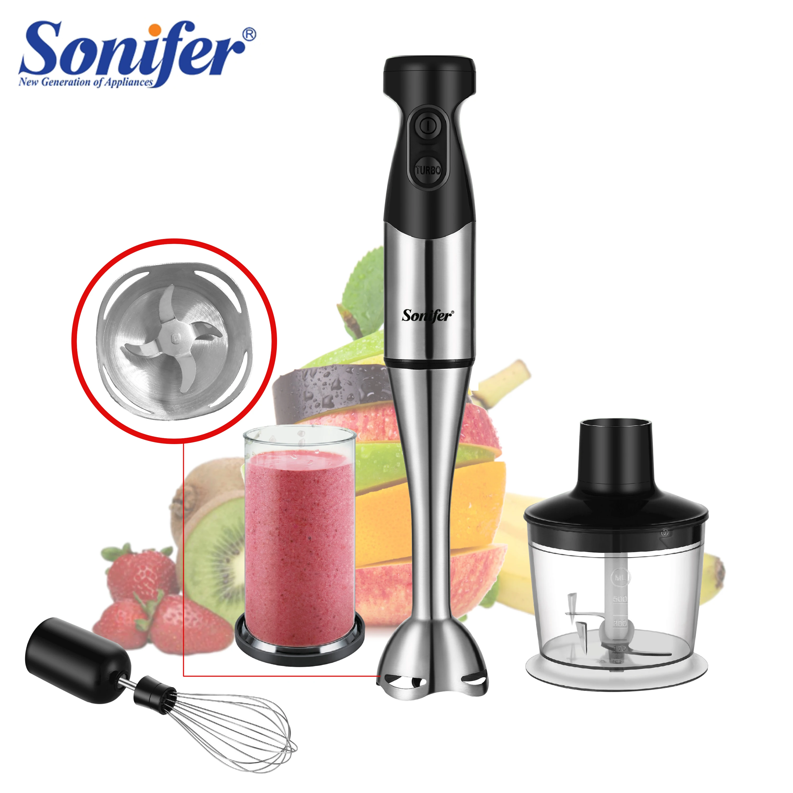 500W Hand Blender 3In 1 Immersion Electric Food Mixer Ice Crushing Kitchen Vegetable Meat Grinder Chopper Fruit Stirring Sonifer
500W Hand Blender 3In 1 Immersion Electric Food Mixer Ice Crushing Kitchen Vegetable Meat Grinder Chopper Fruit Stirring Sonifer