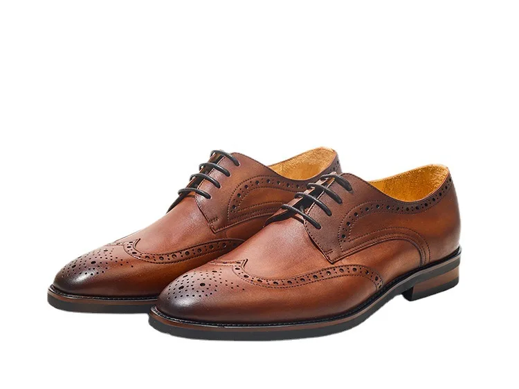 Derby Brogue Fashion Men Loafer Shoes Handmade Genuine Cow Leather Formal Wedding Shoes Business Office Casual Leather
Derby Brogue Fashion Men Loafer Shoes Handmade Genuine Cow Leather Formal Wedding Shoes Business Office Casual Leather