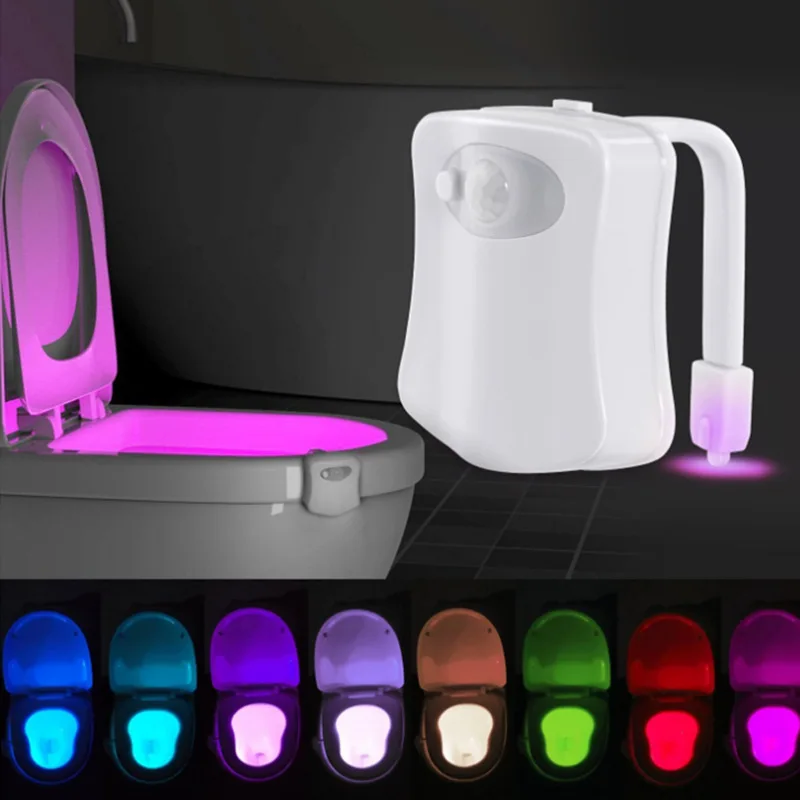 Smart PIR Motion Sensor Toilet Seat Night Light 8 Colors Waterproof Backlight For Toilet Bowl LED Luminaria Lamp WC Toilet Light
Smart PIR Motion Sensor Toilet Seat Night Light 8 Colors Waterproof Backlight For Toilet Bowl LED Luminaria Lamp WC Toilet Light